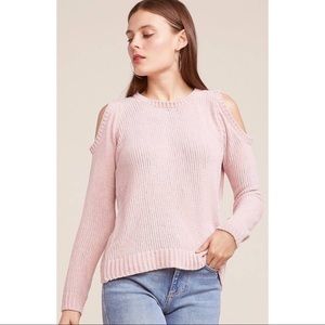 BB DAKOTA Cold Shoulder Pink Sweater
